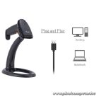 Equip Kézi Vonalkód olvasó - 351020 (1D, állvánnyal, vezetékes, fekete)