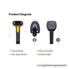 Equip Kézi Vonalkód olvasó - 351020 (1D, állvánnyal, vezetékes, fekete)