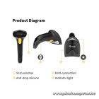 Equip Kézi Vonalkód olvasó - 351022 (1D, lézeres, állvánnyal, vezetékes, fekete)