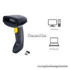 Equip Kézi Vonalkód olvasó - 351023 (1D, lézeres, állvánnyal, vezeték nélküli, fekete)