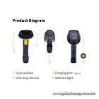 Equip Kézi Vonalkód olvasó - 351023 (1D, lézeres, állvánnyal, vezeték nélküli, fekete)