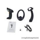 Equip Kézi Vonalkód olvasó - 351023 (1D, lézeres, állvánnyal, vezeték nélküli, fekete)