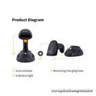 Equip Kézi Vonalkód olvasó - 351026 (2D, lézeres, állvánnyal, vezeték nélküli, nagy hatótáv, fekete)