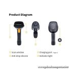 Equip Asztali Vonalkód olvasó - 351029 (2D, állványal, vezeték nélküli: 2,4 Ghz+Bluetooth, fekete)