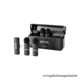   Boya BY-V4D 2,4 GHz-es, négycsatornás vezeték nélküli mikrofon Lightning csatlakozóval