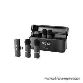   Boya BY-V4U - 2,4 GHz-es, négycsatornás vezeték nélküli mikrofon USB-C csatlakozóval