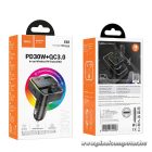 HOCO Pole E81 – 30W PD autós töltő FM transmitterrel és digitális kijelzővel