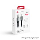 Cable USB A to USB C Forcell F-Energy QC4.0 3A 66W Cafule 1,2 m C256 black