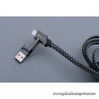 Cable 4in1 USB C / USB A to USB C / Lightning Forcell F-Energy QC PD 3A 60W 1 m C241 chrome