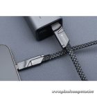 Cable 4in1 USB C / USB A to USB C / Lightning Forcell F-Energy QC PD 3A 60W 1 m C241 chrome