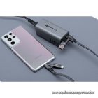 Cable 4in1 USB C / USB A to USB C / Lightning Forcell F-Energy QC PD 3A 60W 1 m C241 chrome