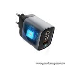 Phone charger Forcell F-Energy GaN III 2 x USB C + USB A QC4.0 3,45A PD 70W SAM SFC2.0 with display LCD VT-37 gray