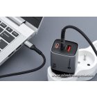 Phone charger Forcell F-Energy GaN III 2 x USB C + USB A QC4.0 3,45A PD 70W SAM SFC2.0 with display LCD VT-37 gray