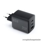 Phone charger Blue Star GaN 2 x USB C + USB A QC4.0 PD 4A 65W VT-43 black