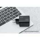 Phone charger Blue Star GaN 2 x USB C + USB A QC4.0 PD 4A 65W VT-43 black