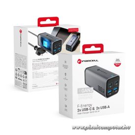   Desktop charger Forcell F-Energy GaN III 2 x USB C + 2 x USB A QC4.0 PD 5A 100W VT-49 gray