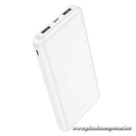   HOCO J100 10000 mAh Powerbank – Kettős USB Kimenet / Kompakt Fehér Külső Akkumulátor
