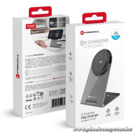   Wireless charger Forcell F-Energy Flip Charge USB C Qi2 15W compatible with MagSafe silver 0INT