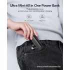 Powerbank Veger PlugOn (W0558) PD QC3.0 3A 20W 5000 mAh with a built-in connector Type C czarny