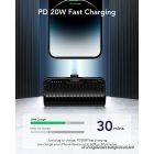 Powerbank Veger PlugOn (W0558P) PD QC3.0 2,4A 20W 5000 mAh with a built-in connector Lightning black