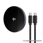 Wireless charger Forcell F-Energy Smart Charge USB C Qi2 15W compatible with MagSafe, with detachable cable 1,5 m silver