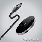 Wireless charger Forcell F-Energy Smart Charge USB C Qi2 15W compatible with MagSafe, with detachable cable 1,5 m silver