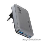 Phone Charger Forcell F-Energy Ultra Slim GaN III 2 x USB C + USB A QC4.0 PD 4A 65W VT-47 gray 0INT