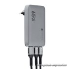 Phone Charger Forcell F-Energy Ultra Slim GaN III 2 x USB C + USB A QC4.0 PD 4A 65W VT-47 gray 0INT