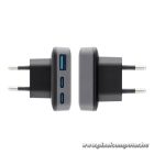 Phone Charger Forcell F-Energy Ultra Slim GaN III 2 x USB C + USB A QC4.0 PD 4A 65W VT-47 gray 0INT