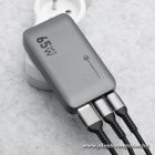 Phone Charger Forcell F-Energy Ultra Slim GaN III 2 x USB C + USB A QC4.0 PD 4A 65W VT-47 gray 0INT