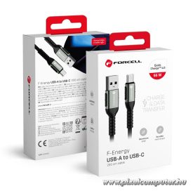  Cable USB A to USB C Forcell F-Energy QC4.0 3A 66W Cafule 2 m C256 black