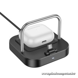   HOCO CQ16B 2 az 1-ben Vezeték Nélküli Töltő – 30W, Telefon + TWS Fülhallgató, USB-C