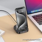 HOCO CQ16B 2 az 1-ben Vezeték Nélküli Töltő – 30W, Telefon + TWS Fülhallgató, USB-C
