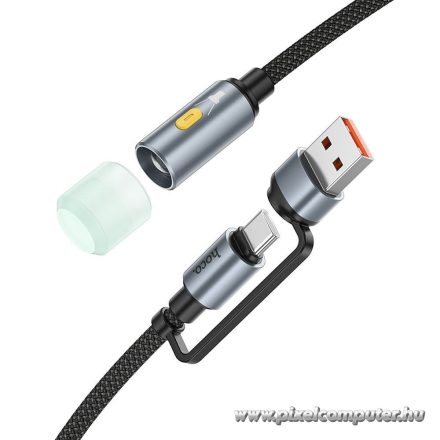 Hoco UA38C – USB-A / USB-C kábel beépített LED világítással