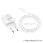 Phone charger Hoco USB C QC PD 20W + cable USB C to USB C N60 white