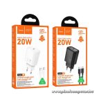 Phone charger Hoco USB C QC PD 20W + cable USB C to USB C N60 white
