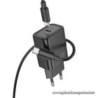 HOCO N60 hálózati töltő – 20W PD, USB-C, Lightning kábel (1 m)