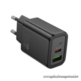   HOCO N61 Hálózati Töltő – 20W + 18W Dual Port, PD & QC 3.0, EU Csatlakozó