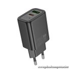 HOCO N61 Hálózati Töltő – 20W + 18W Dual Port, PD & QC 3.0, EU Csatlakozó