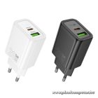 HOCO N61 Hálózati Töltő – 20W + 18W Dual Port, PD & QC 3.0, EU Csatlakozó