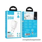 HOCO N61 Hálózati Töltő – 20W + 18W Dual Port, PD & QC 3.0, EU Csatlakozó