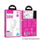 HOCO N61 Hálózati Töltő – 20W + 18W Dual Port, PD & QC 3.0, USB-C – USB-C Kábellel