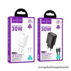Phone charger Hoco USB C QC PD 30W + cable USB C to USB C N62 black