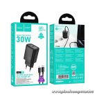 HOCO N62 hálózati töltő – 30W PD, USB-C, Lightning kábel (1 m)