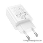 HOCO N63 Hálózati Töltő – 30W + 18W Dual Port, PD & QC 3.0, EU Csatlakozó