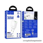 HOCO N63 Hálózati Töltő – 30W + 18W Dual Port, PD & QC 3.0, EU Csatlakozó
