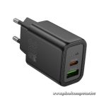 Phone charger Hoco USB A + USB C QC3.0 PD 3A 30W N63 black