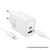 Phone charger Hoco USB A + USB C QC3.0 PD 3A 30W + cable USB C to Lightning N63 white