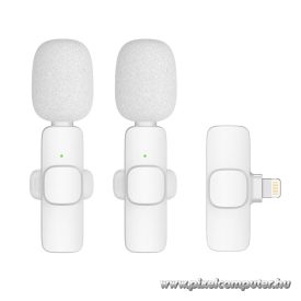   K1 vezeték nélküli dupla mikrofon Lightning csatlakozóval – 50 m hatótáv, 6 óra üzemidő