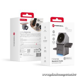   Wireless charger Forcell F-Energy 3in1 Rotation Cube Qi2 compatible with MagSafe (F-06) silver